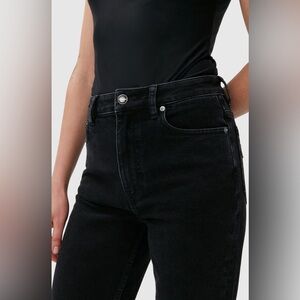 Ganni Cropped Black Jeans — Size 26W x 32L